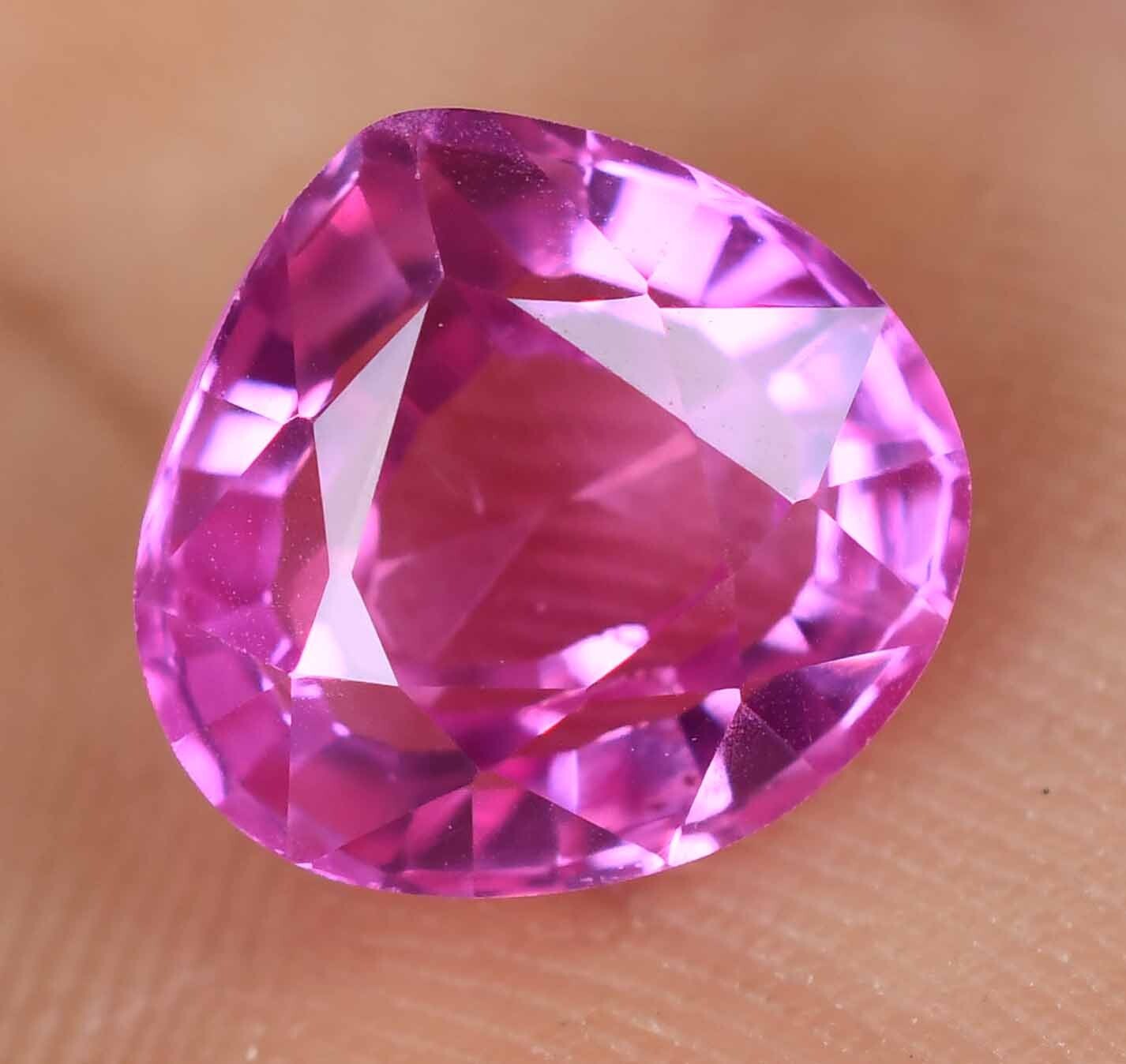 Natural Pink Ruby Pear 7 to 10 Ct Flawless 11.00 mm Certified Stunning Gemstone