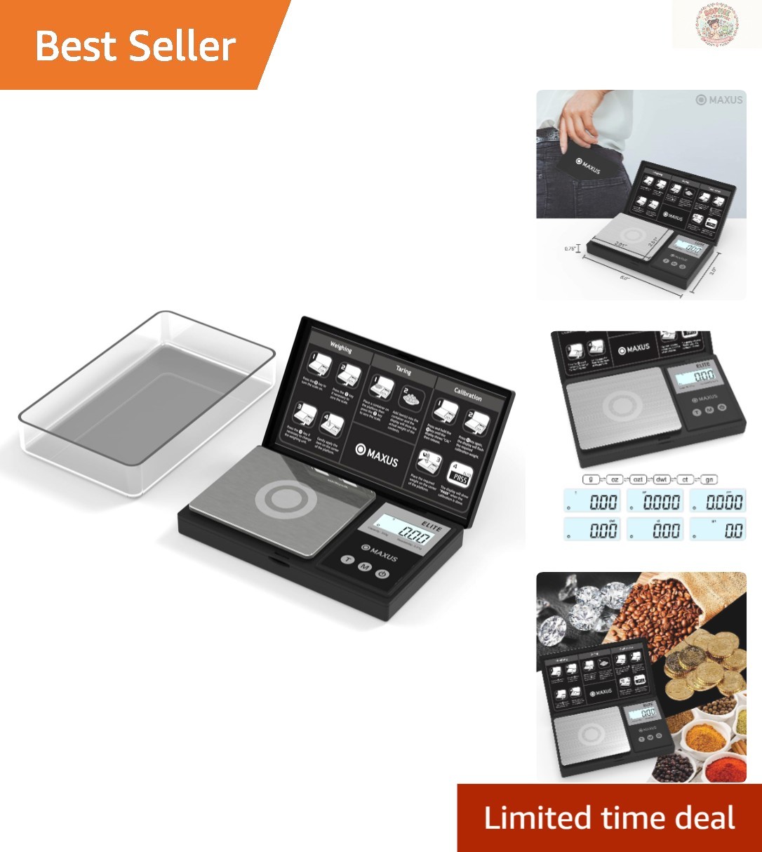 Versatile Digital Pocket Scale 500g – Tare Function & Auto Shut Off Feature