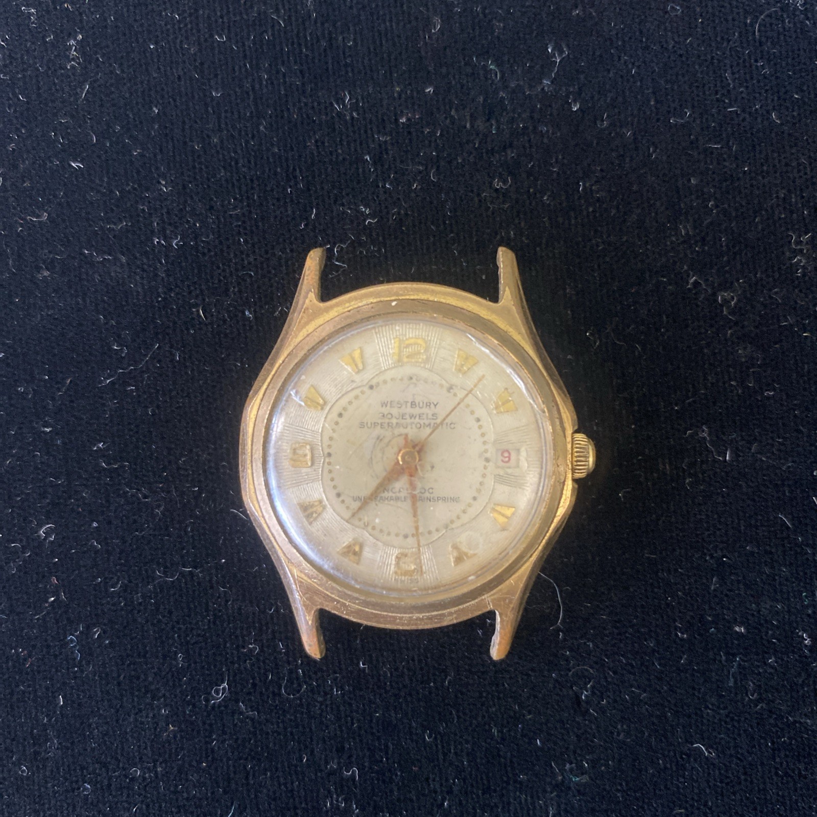 Westbury 20 Jewels Super Automatic Goldtone Watch Not Working As Is
