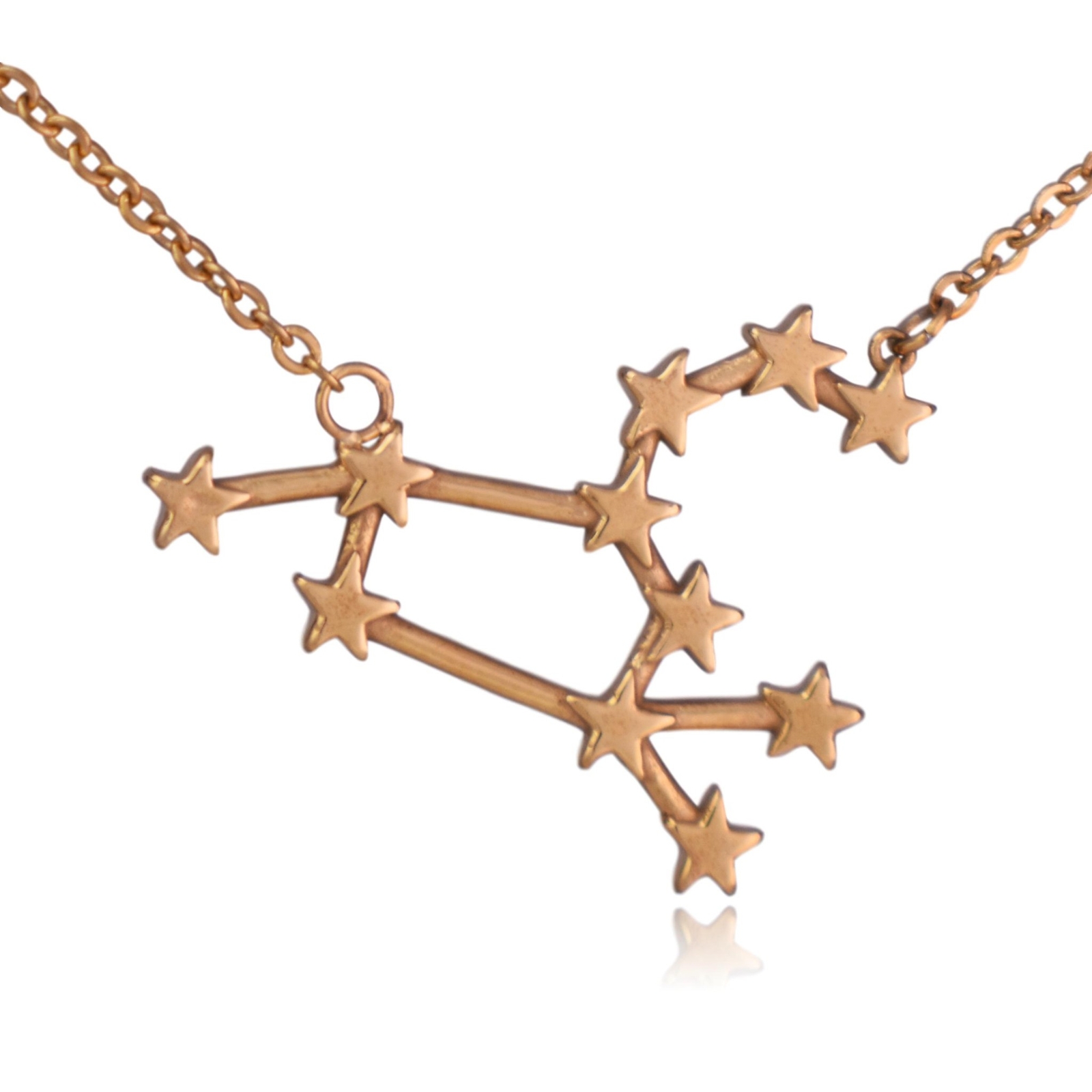Leo Zodiac Constellation Sign Stainless Steel Pendant Necklace