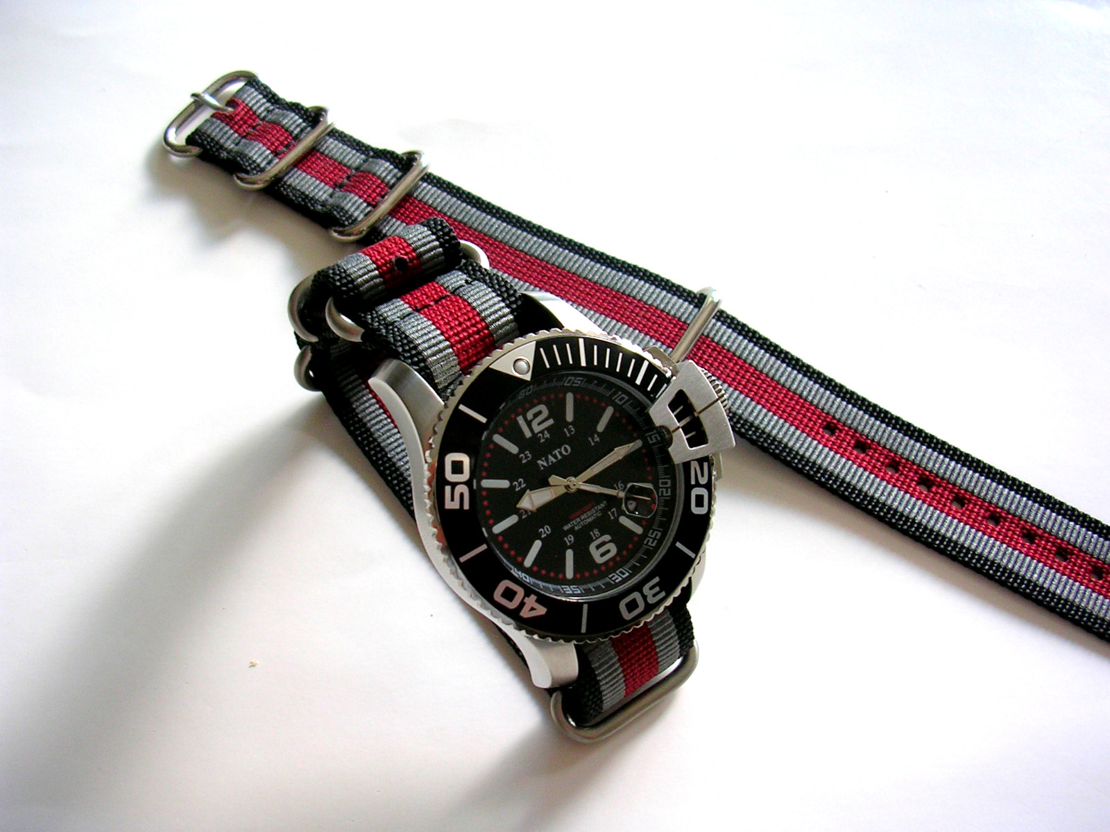 NATO G10 ® UTC HD Ballistic Nylon Military watchband strap Bond stripe IW SUISSE