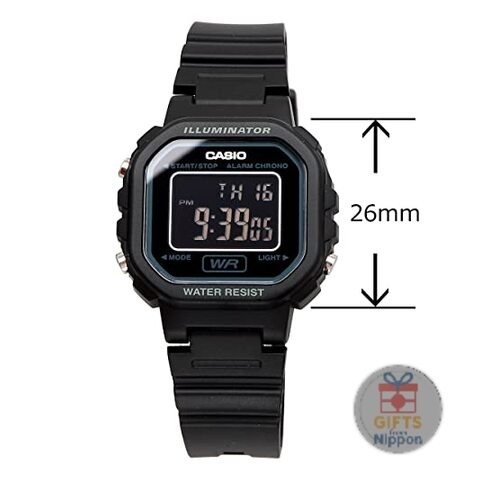 Casio LA-20WH-1B Women’s Kids Digital Watch Full Black Inverted LCD Resin Band
