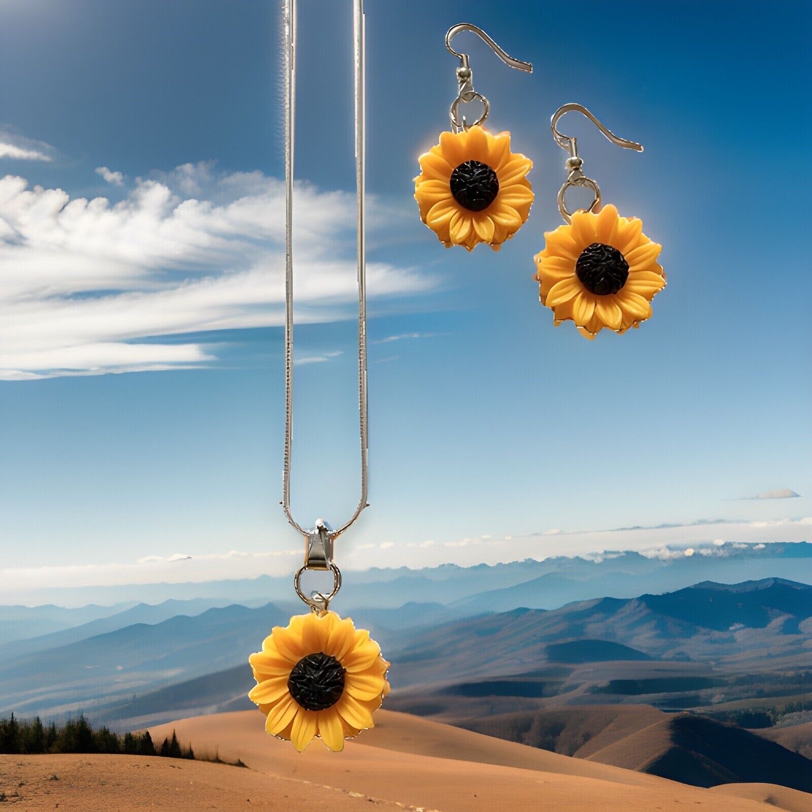Sunflower 🌻 Jewelry Set 18 Inch Size Sunshine Hurry Last One!