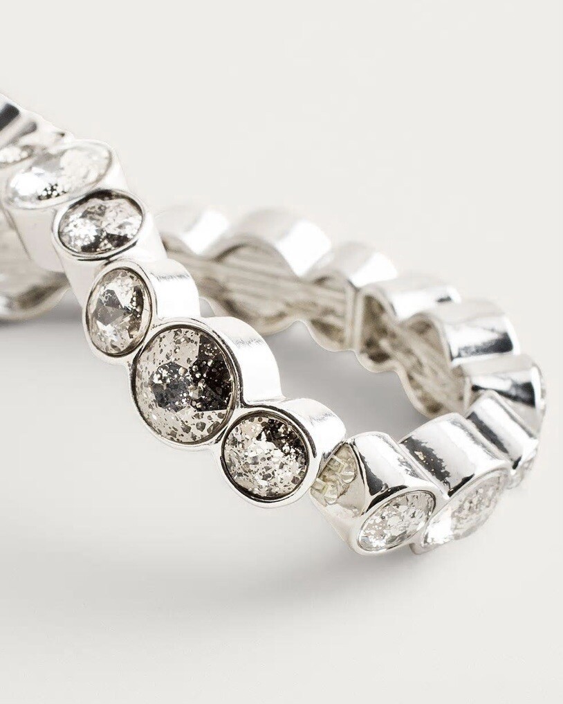 Chico’s Silver Pave Stretch Tennis Bracelet