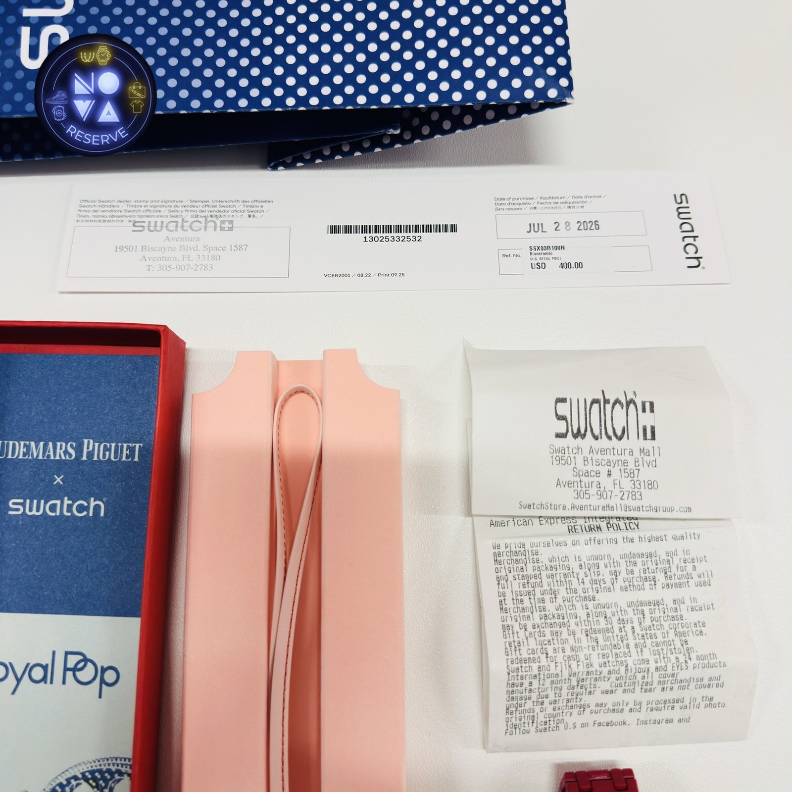 Swatch x Audemars Piguet AP Royal Pop Otto Rosso With Bioceramic Red Band NEW