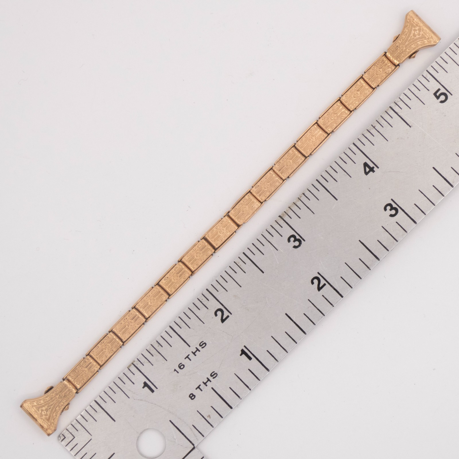 Vintage Sturdy 10.6 mm Rose Gold Filled Art Deco Wristwatch Expansion Bracelet