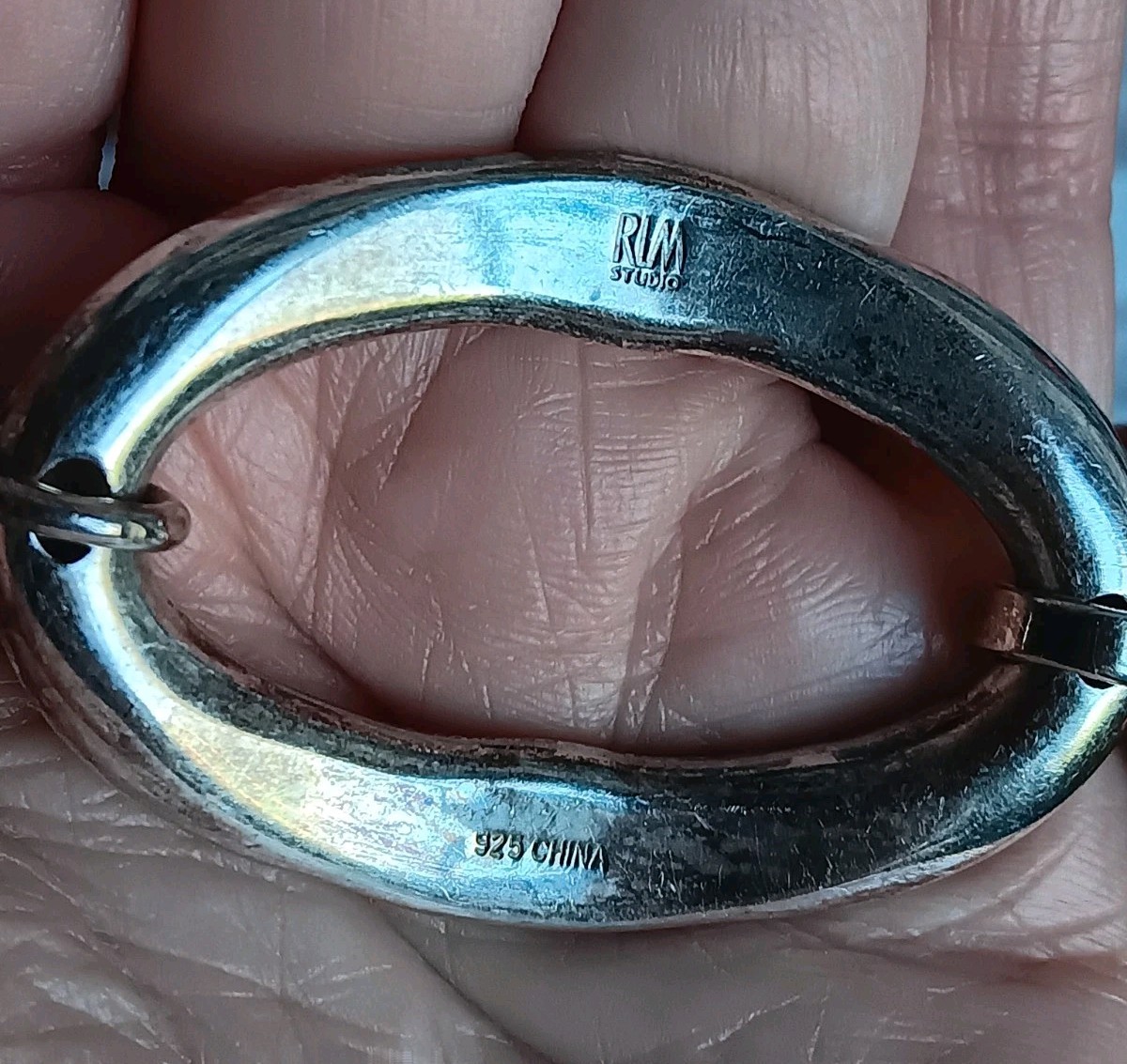 Rim Studio Sterling Silver Brass & Copper Large Link Bracelet 8″