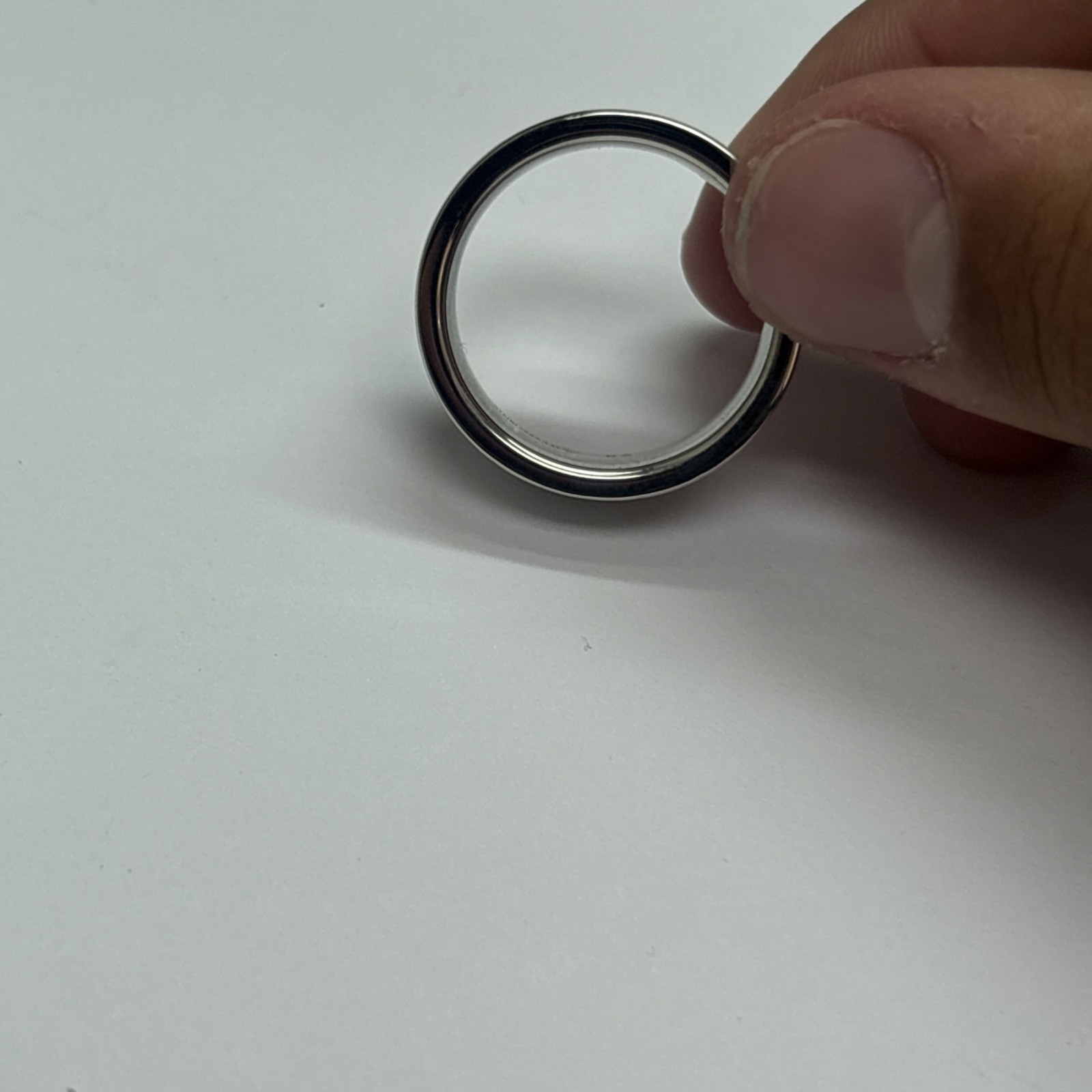 Men’s Stainless Steel Ring With Natural Diamond Fits Ring Size 10 3/4”