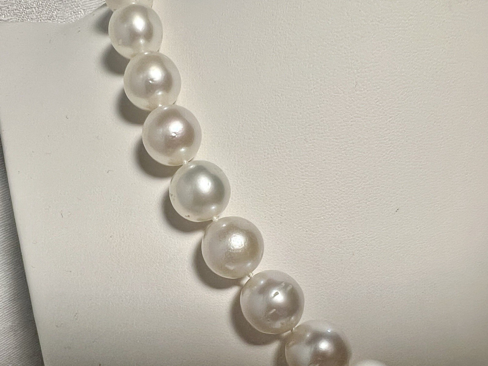 AUTHENTIC 18” Graduated White South Sea Saltwater Pearl 12-15.4mm Necklace