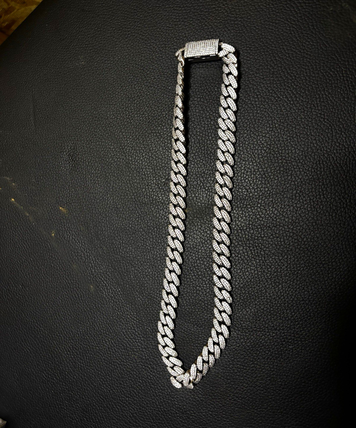 Iced out Moissanite Cuban link chain