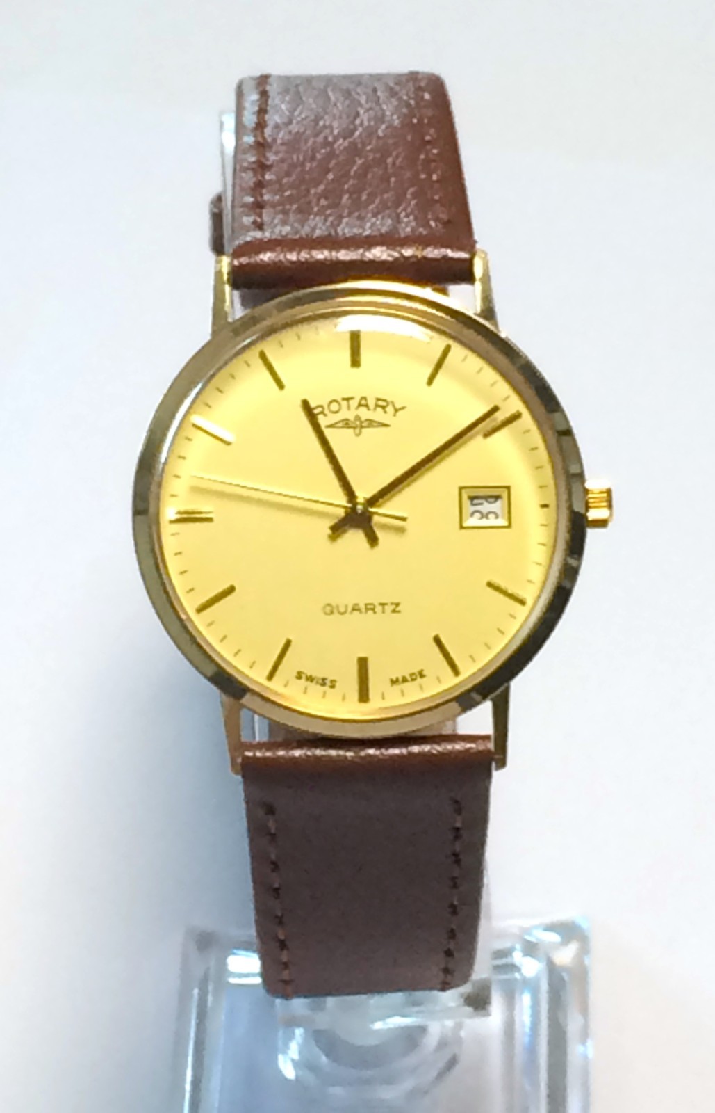 Vintage 9ct Gold Rotary Watch. Swiss. Hallmarked Box & Papers Mint condition