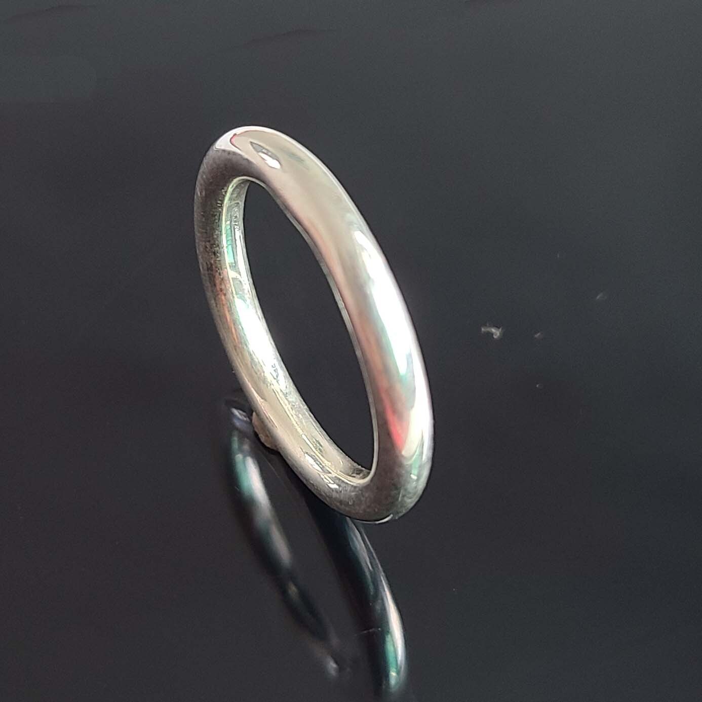 Plain 925 Solid Sterling Silver Handmade 3 Mm Round Wire Ring All Size Available