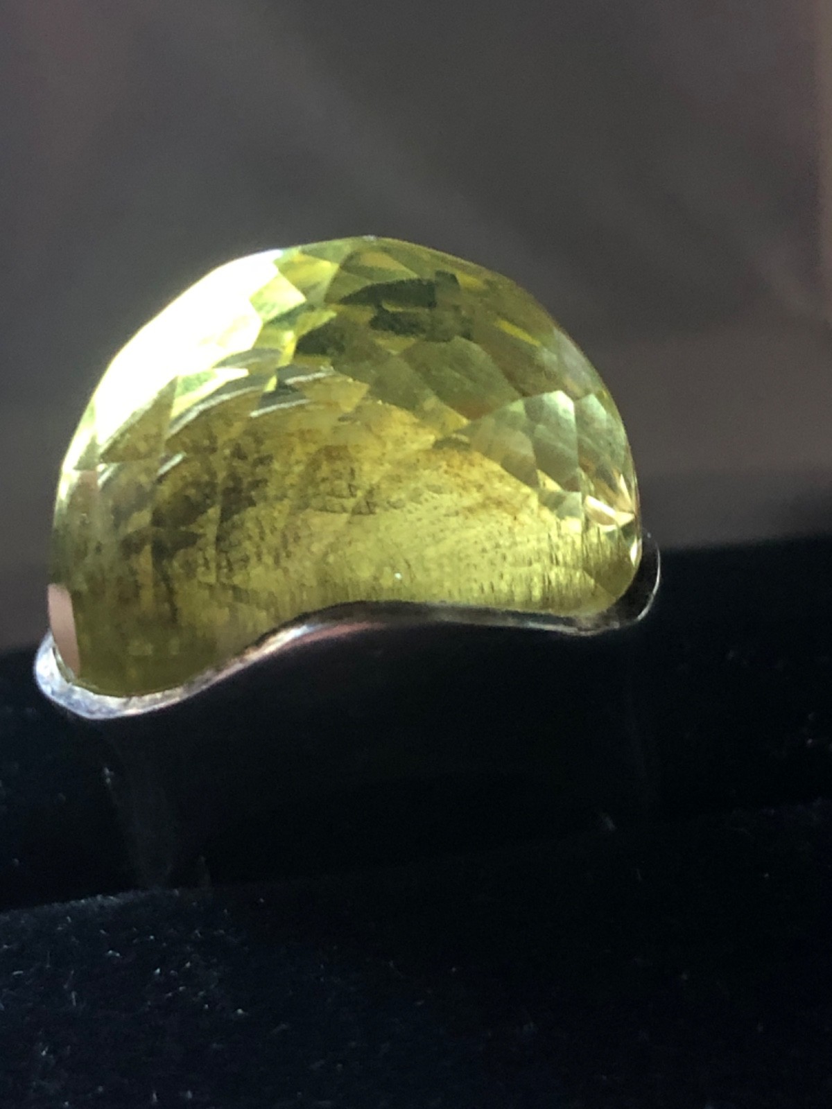 Designer Extravagant Citrene Ring Custonm Cut Stone and Posh Sterling Ring 14Gr