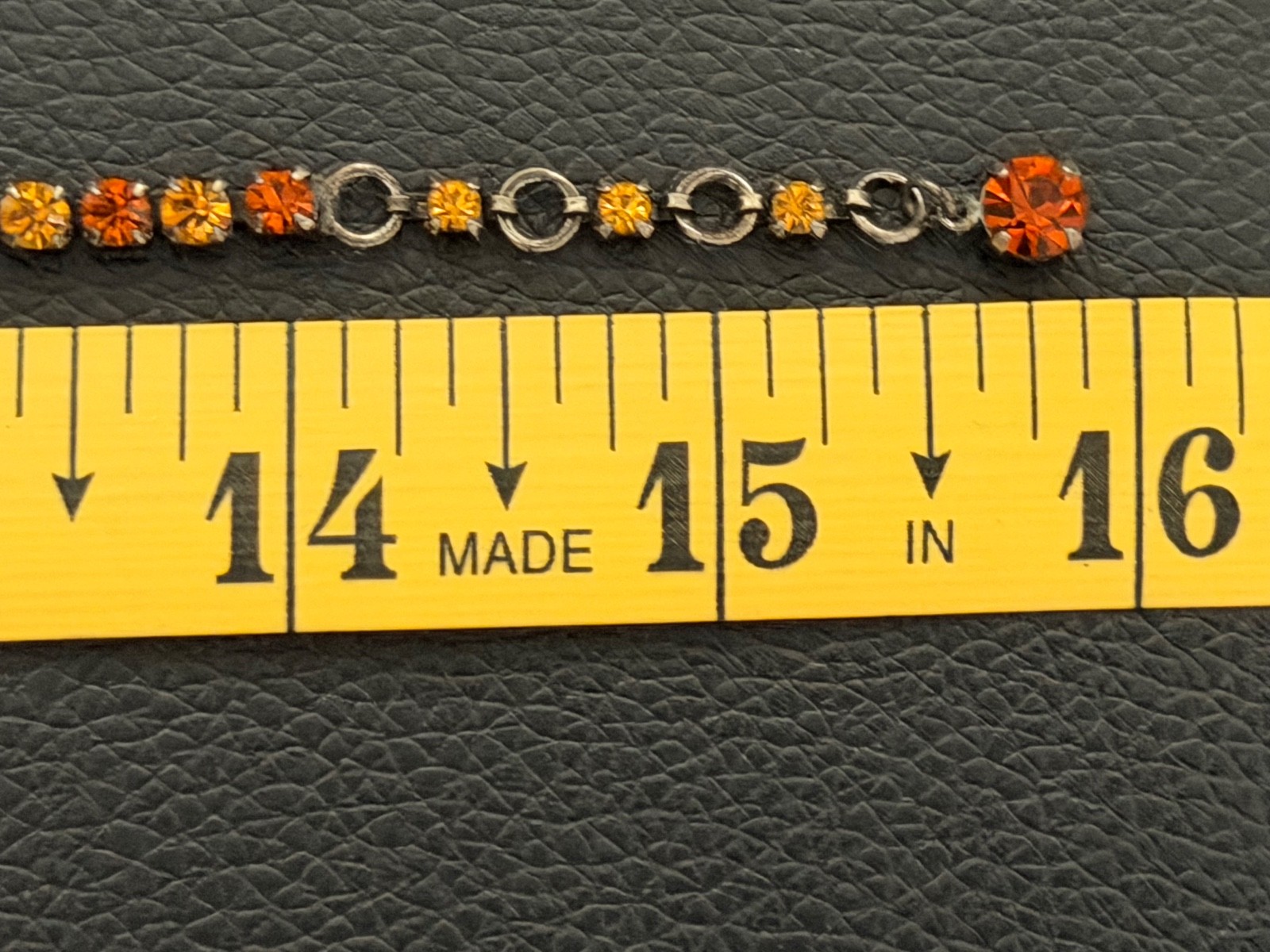 Rare Vintage Sherman Swarovski crystal Autumn colors necklace & earrings mint!