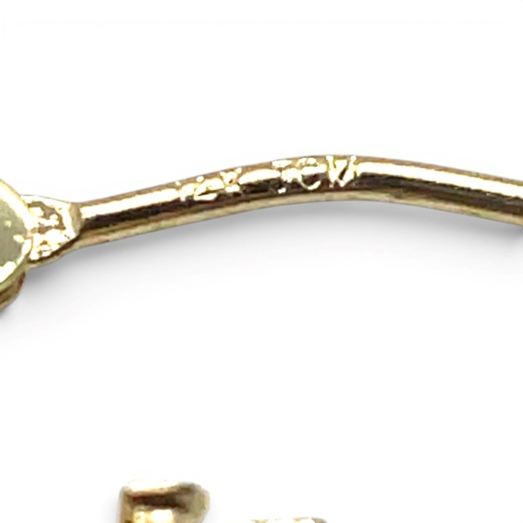 14k Yellow Gold 13.7mm Wide Hoop Earrings with Hinged Backs (KS1027812)