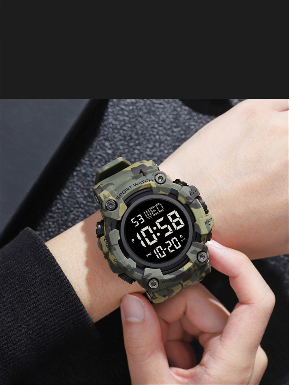 SKMEI Sport Watches Men Outdoor Digital Watch LED Alarm Stopwatch Boy Wristwatch