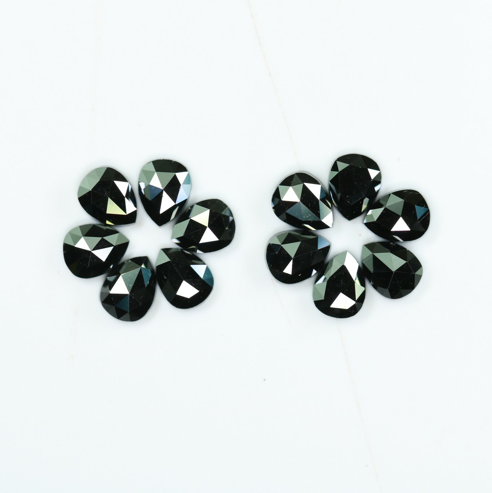 1.87 Carat Black Pear Shape Rose Cut Fancy Loose Polished Diamond – Natural Gems