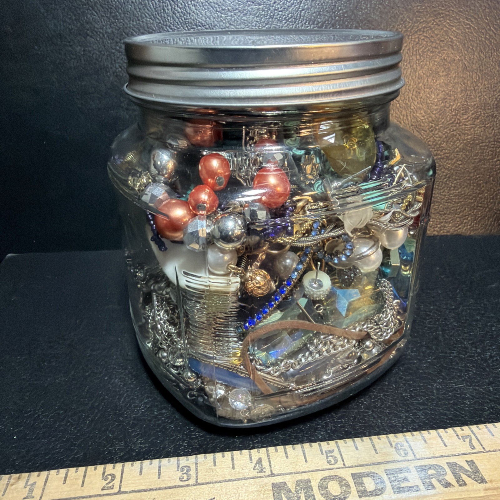 Jewelry Jar Necklaces, Bracelets, Earrings And More! 5.5in High 4.4 In Wide