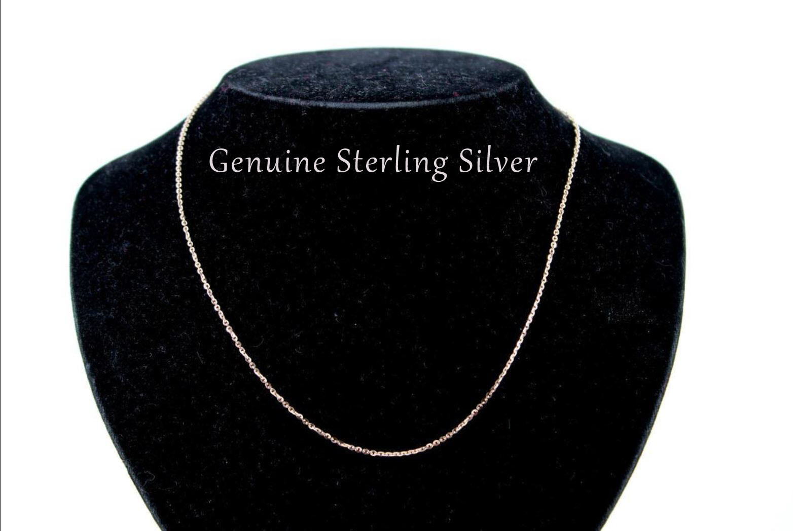 Sterling Silver Rolo Chain 20 inch 1mm Width Womens Mens Ginger Lyne Collection