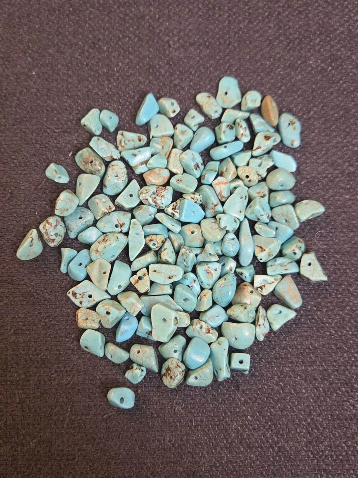 LOT 120 CT. Natural TURQUOISE VINTAGE Chip Beads