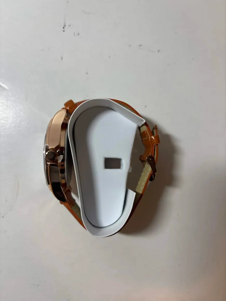 U.S. Polo Assn. Men’s Watch Blue Dial Rose Gold Case Brown Leather Strap New Box