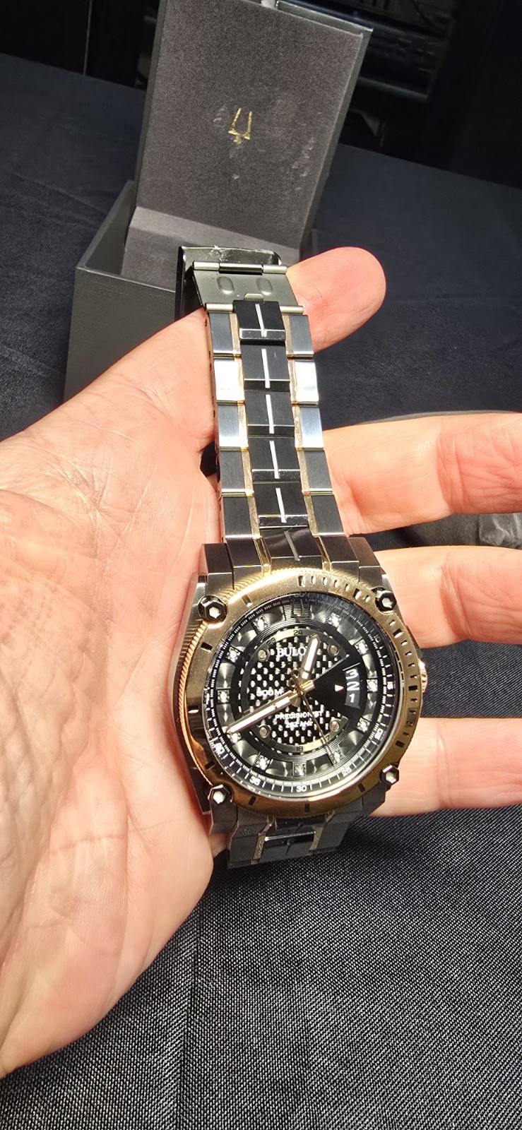 Bulova Precisionist Icon Mens Diamond Watch 98D149