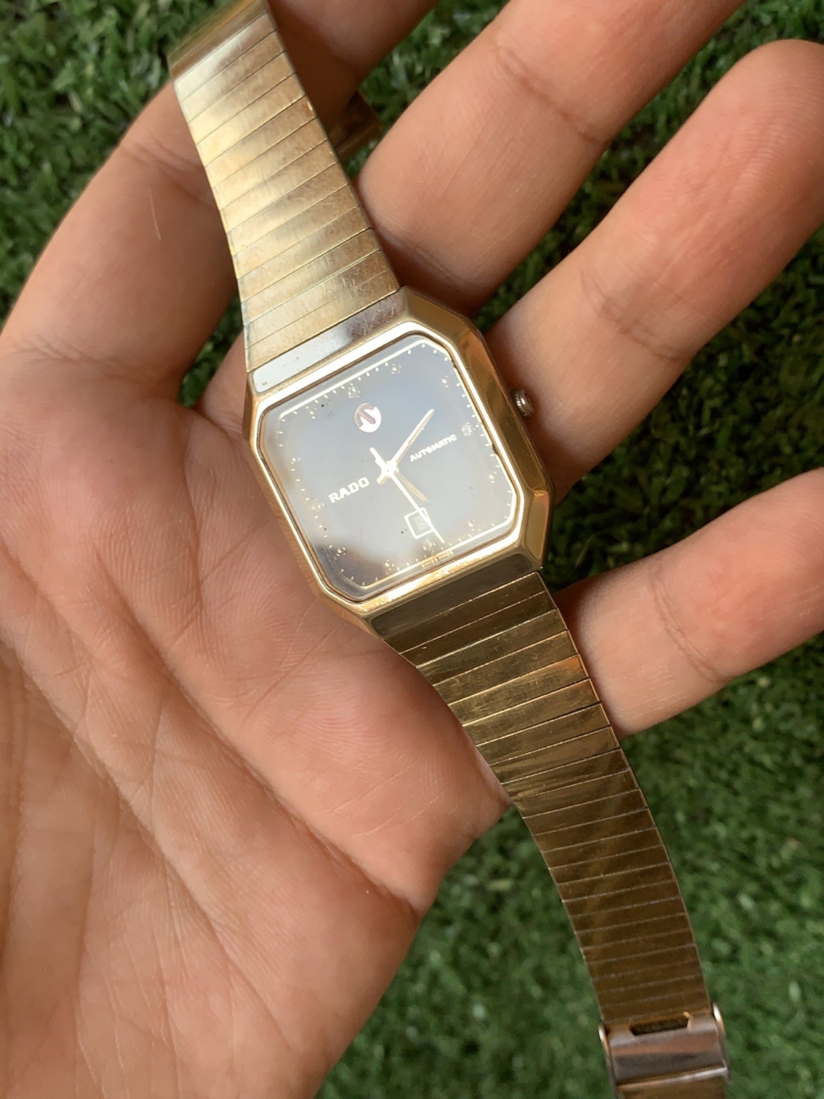 Vintage Rado Automatic Gold-Tone Watch 32mm x 35mm Classic Rectangular Original