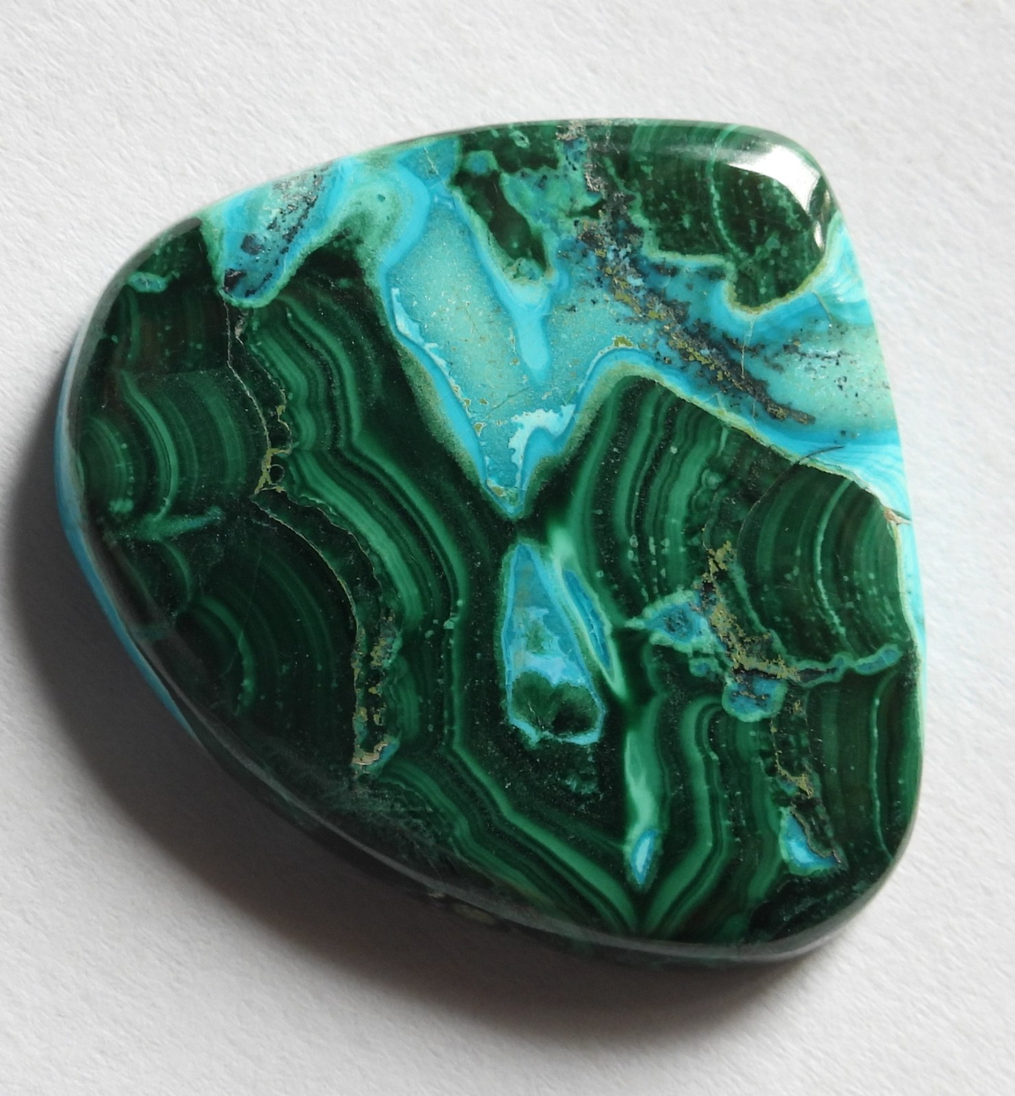 43.50 Cts. Natural Chrysocolla Malachite Cabochon Loose Gemstone 25.7X29.7X5 mm