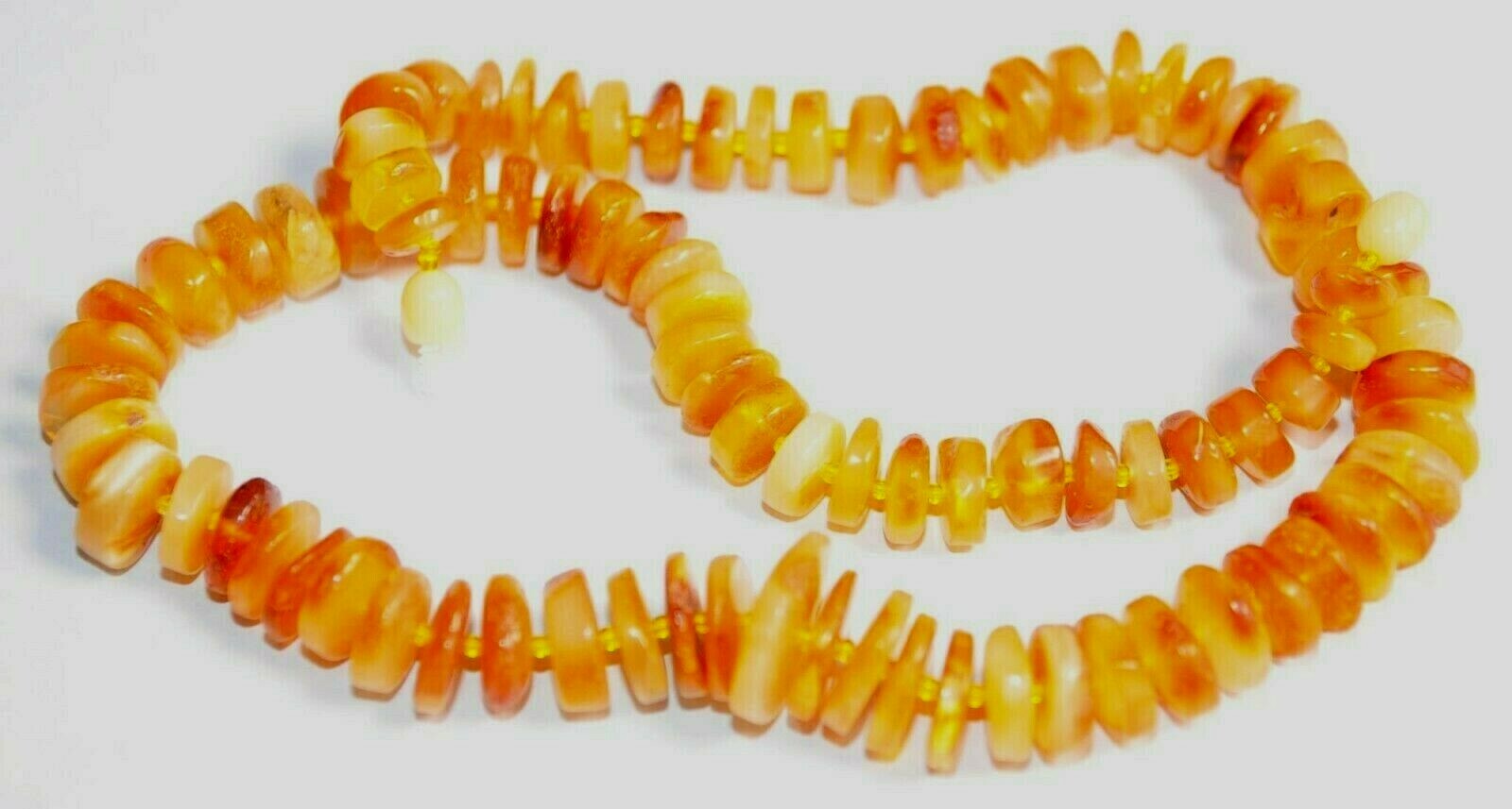 ✅51 cm =42gr RUSSIAN SOVIET BALTIC AMBER BEAD NECKLACE 琥珀 BRACELET STONE PENDANT