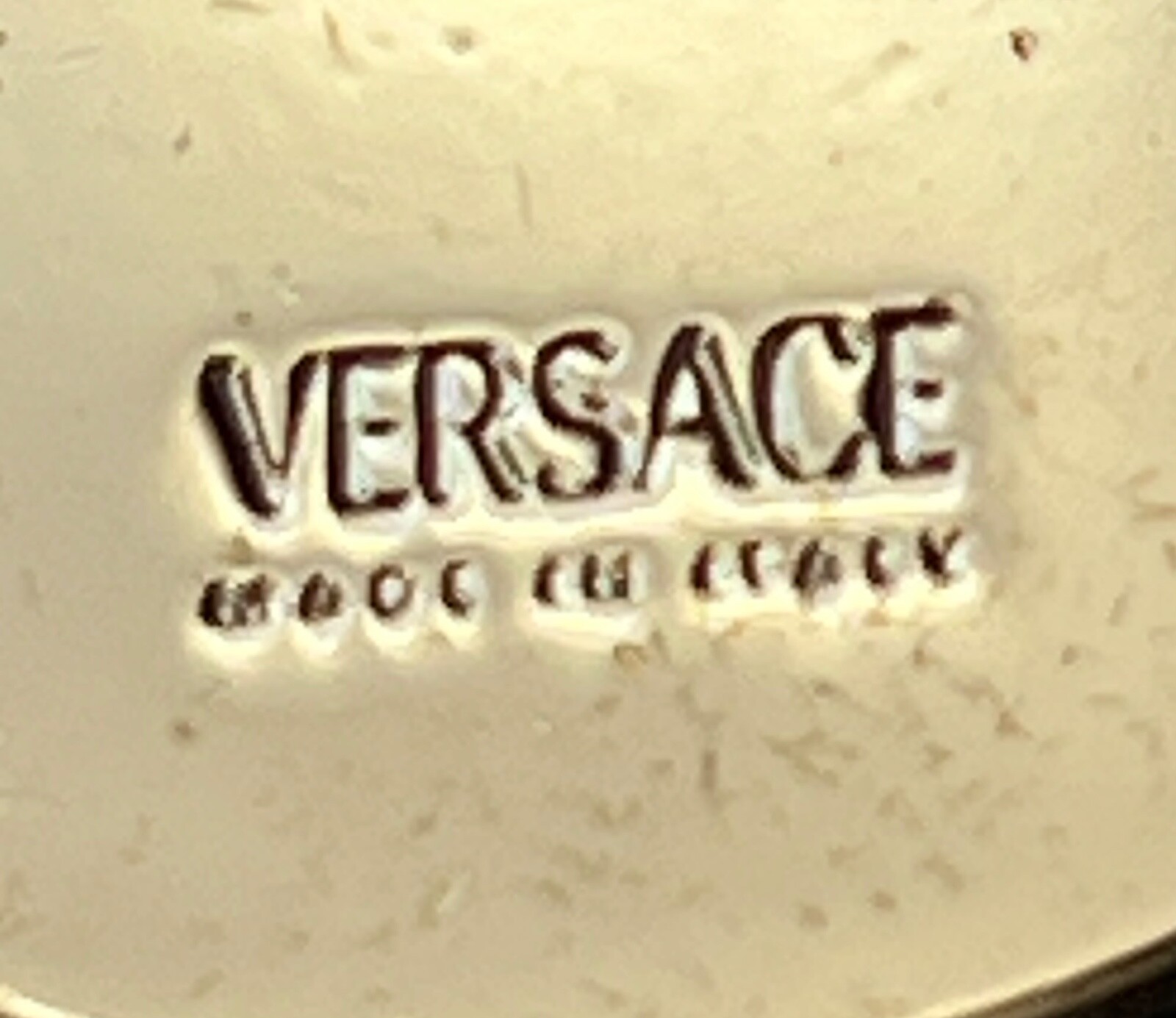 NIB Versace Nautical Anchor Logo Large Silver Sphere Round Ball Earrings $975