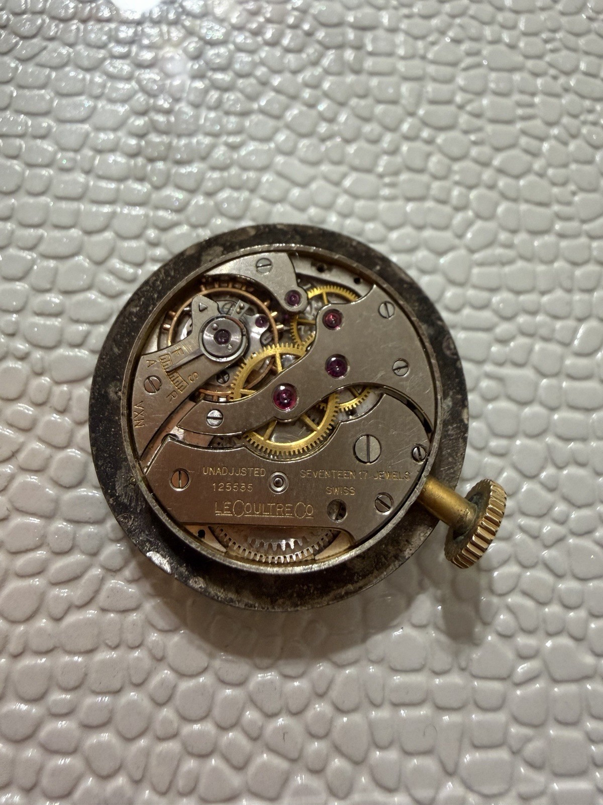 LeCoultre Watch Movement For Parts UNTESTED