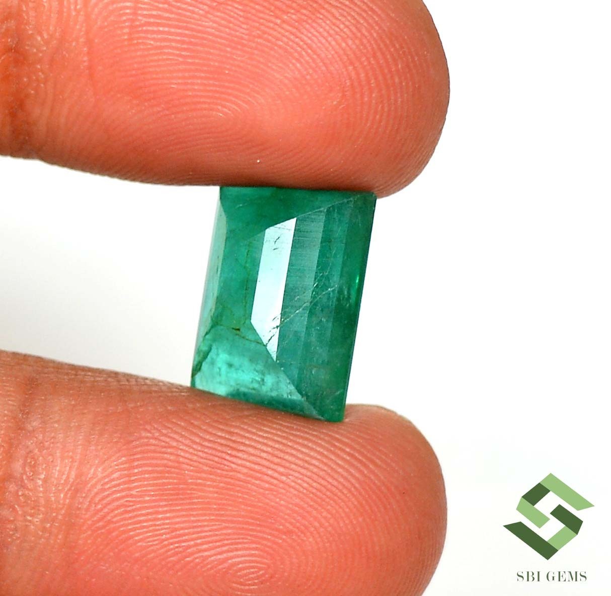 14.80×11.65 mm IGI Certified Natural Emerald Baguette Cut 9.93CTS Loose Gemstone