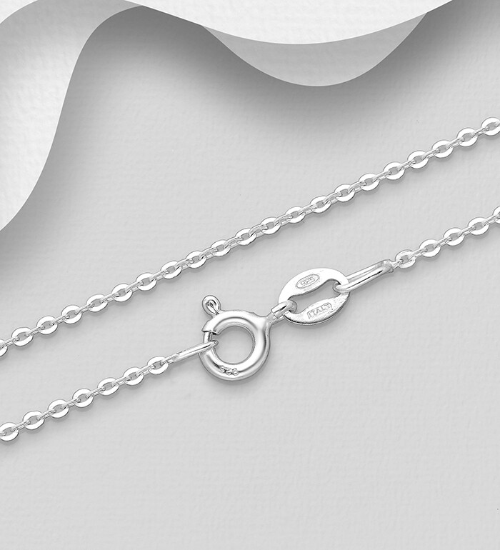 Anchor Chain Necklace 925 Silver Solid Sterling Silver Ladies 1.3mm 40 – 70cm