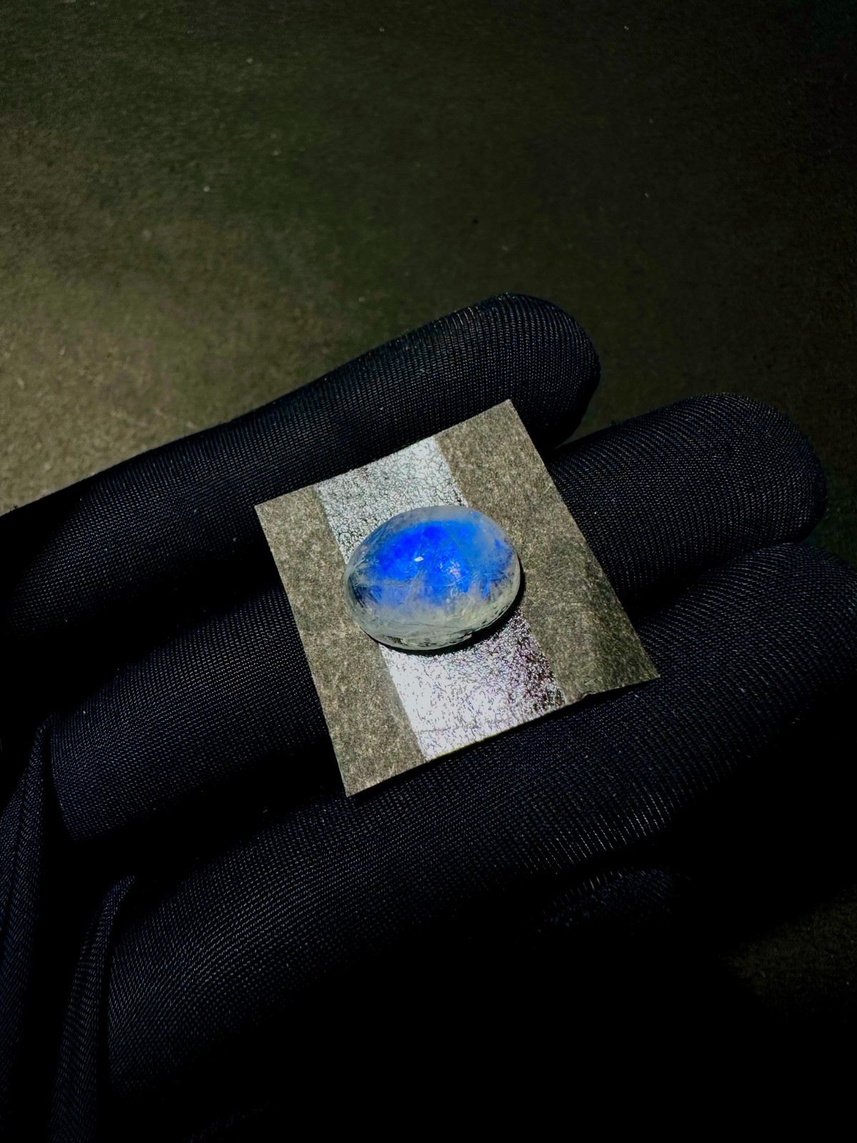 Natural Blue Fire Rainbow Moonstone, Flashy Moonstone, Cabs, 14x11MM, Loose Cabs