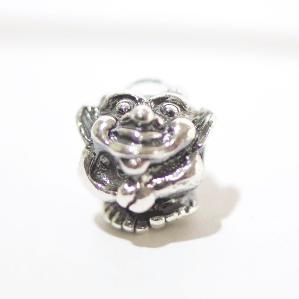 Trollbeads ~ Grinning Troll With Big Feet Bead with Dichroic Glass ~ 925 LAA