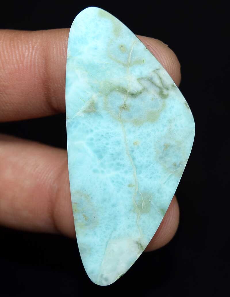 58.85 Cts. 100% Natural Larimar Fancy Cabochon 56*26*4.5 mm Loose Gemstones