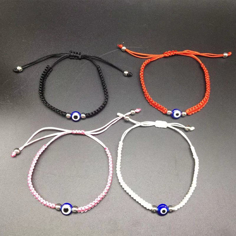 Adjustable Evil Eye Hand-Woven Bracelet European and American Personalized