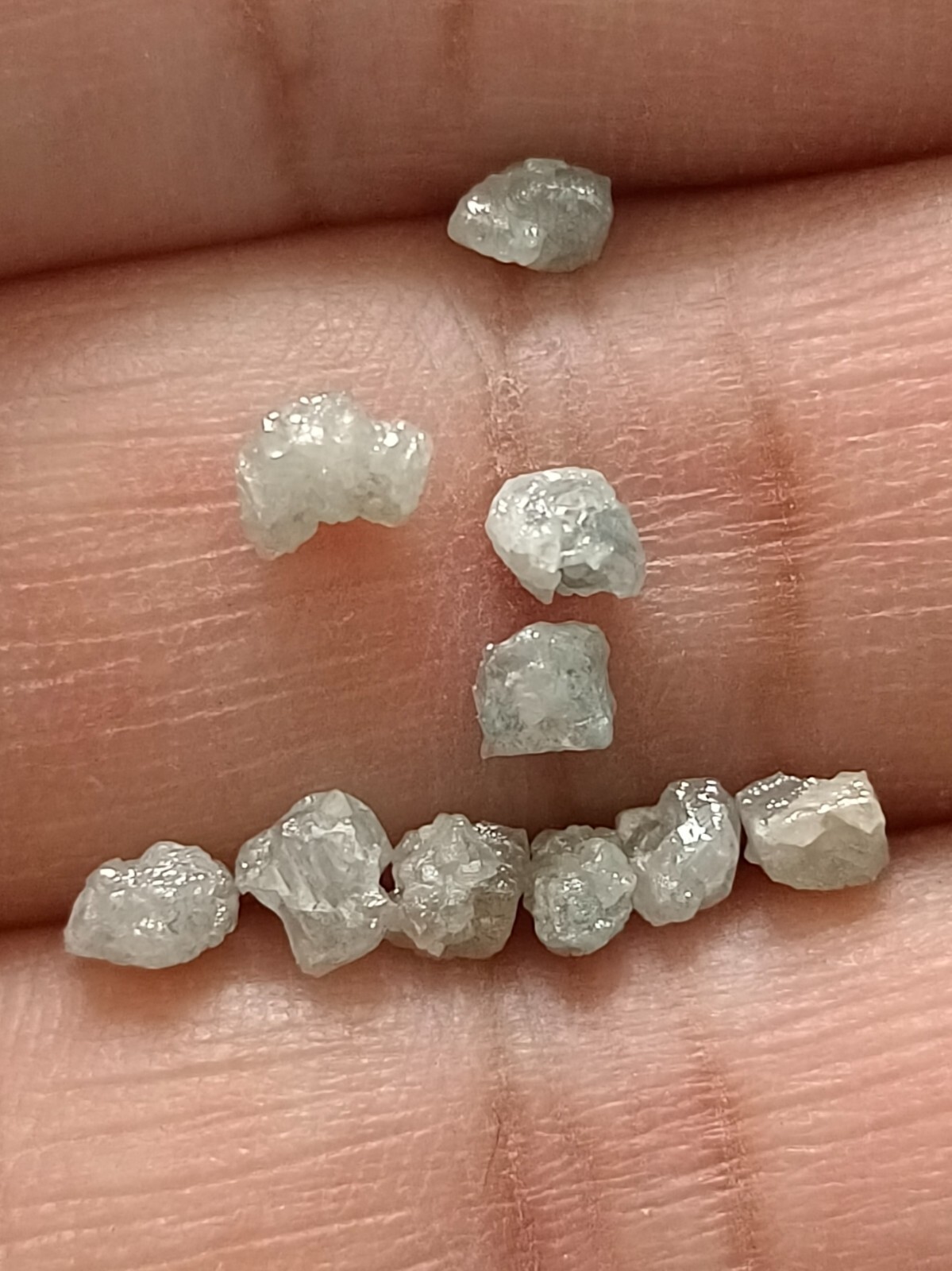 Rough Uncut Shape Diamond 4.00 Ct Whtie Grey Color Natural Loose Diamonds Lot