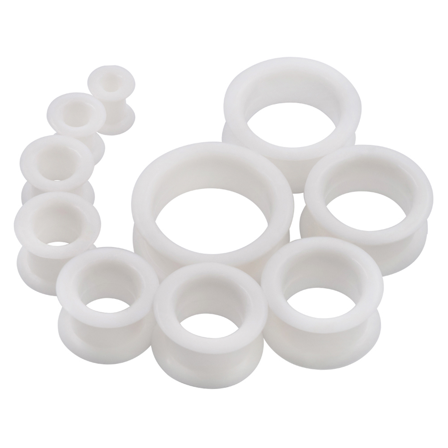 20PCS Silicone Ear Tunnels Plugs Set Earskin Ear Gauges Expander Stretching Kit