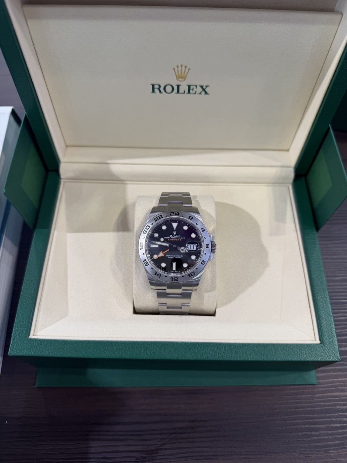 Rolex Explorer II – 216570 – 2018 – FULL SET!! Unworn Unsized With White Tag!!