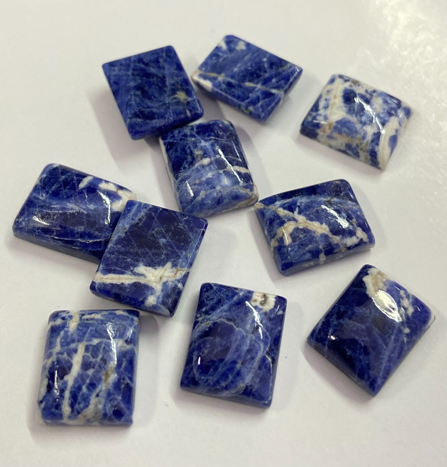 Natural Sodalite Rectangle Shape Cabochon, Wholesale Calibrated Gemstone Lot