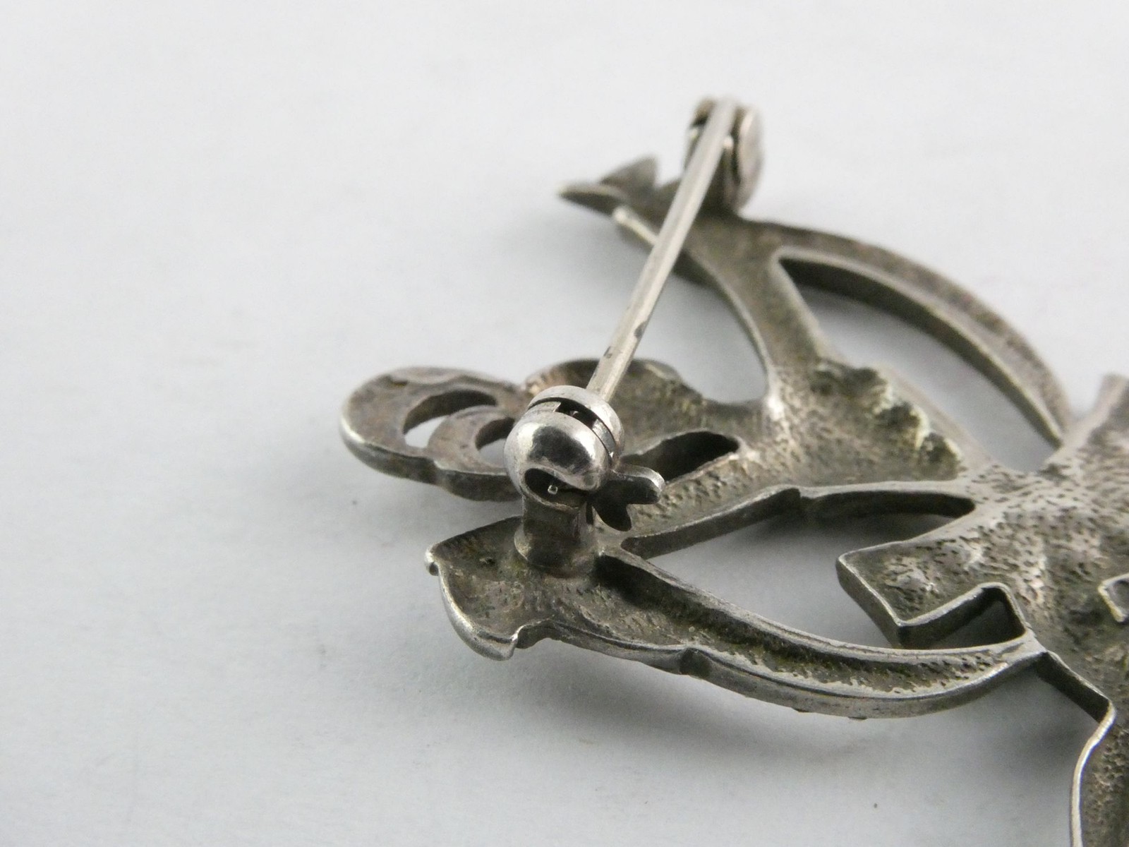 Vintage Sterling Silver White Rhinestone Dancer Ballerina Brooch Pin 6g 2 Inch