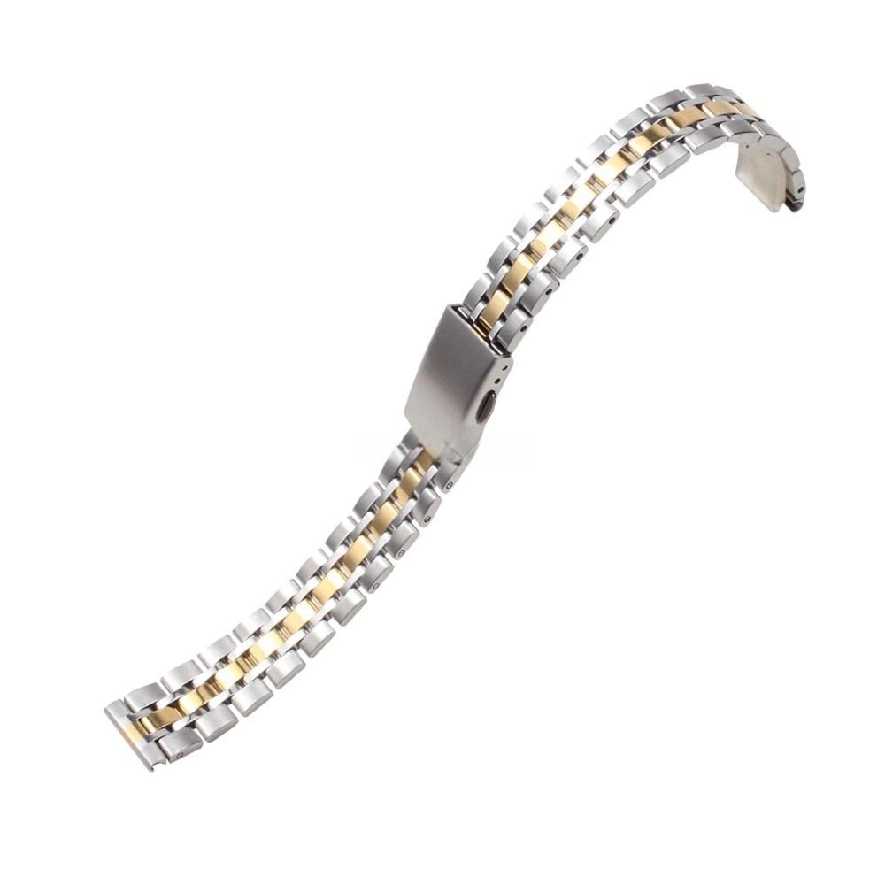 10/12/14-22mm Clasp Stainless Steel Bracelet Strap Watch Band Ladies Replacement