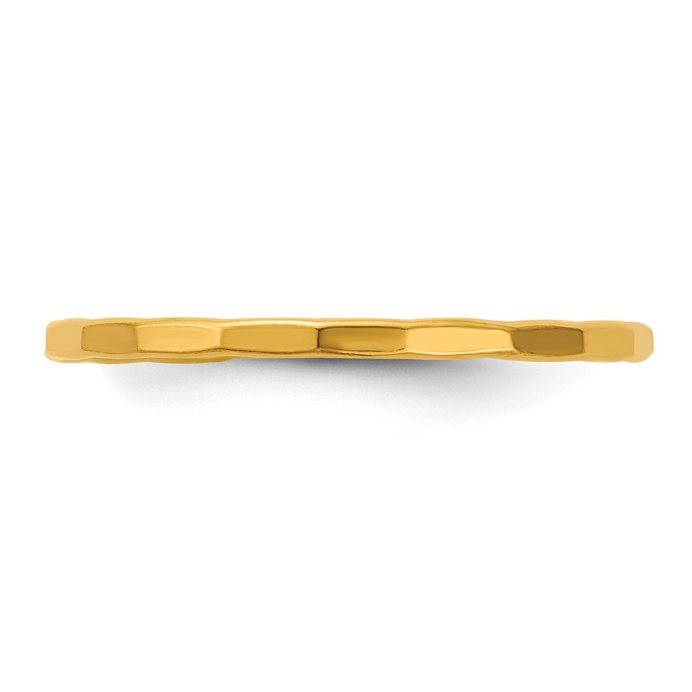 1/20 14K Gold Filled 1.25mm Hammered Stack Band