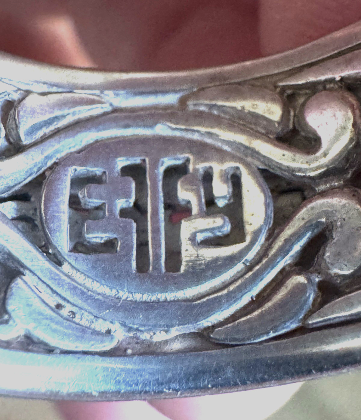 EFFY 925 Sterling Silver 18K Gold Wide Dome Bali Scroll Band Ring Size 9.5
