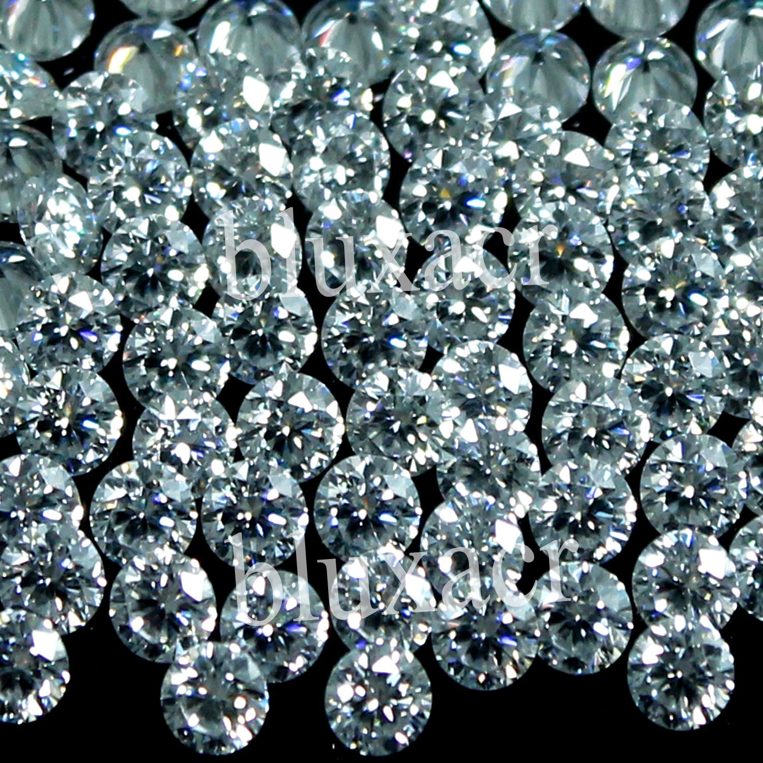 Natural DE Color VVS1 White 0.90 MM Round Certified Diamond Brilliant Cut 50 Pcs