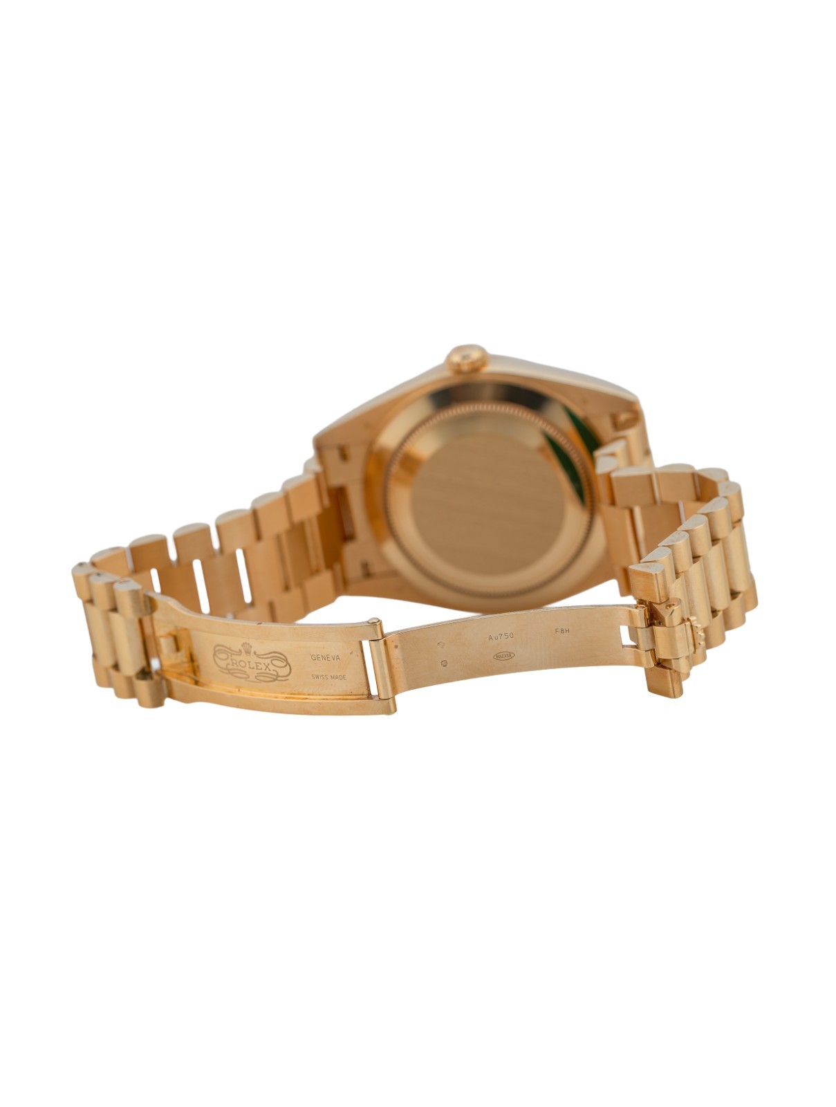 Rolex Day-Date President 40 18k Yellow Gold ‘Money Green’ Dial 228238 – Complete