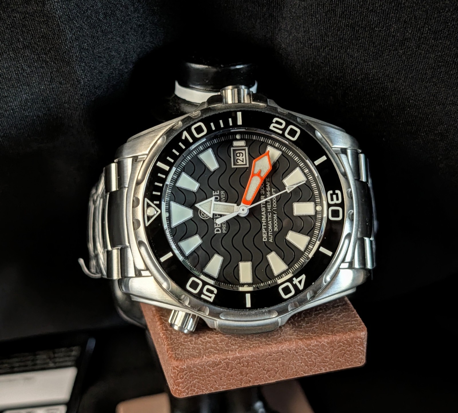 NEW DEEP BLUE DEPTHMASTER 3000 L.E. BLACK DIAL, AUTOMATIC, SAPPHIRE, MIYOTA 9015