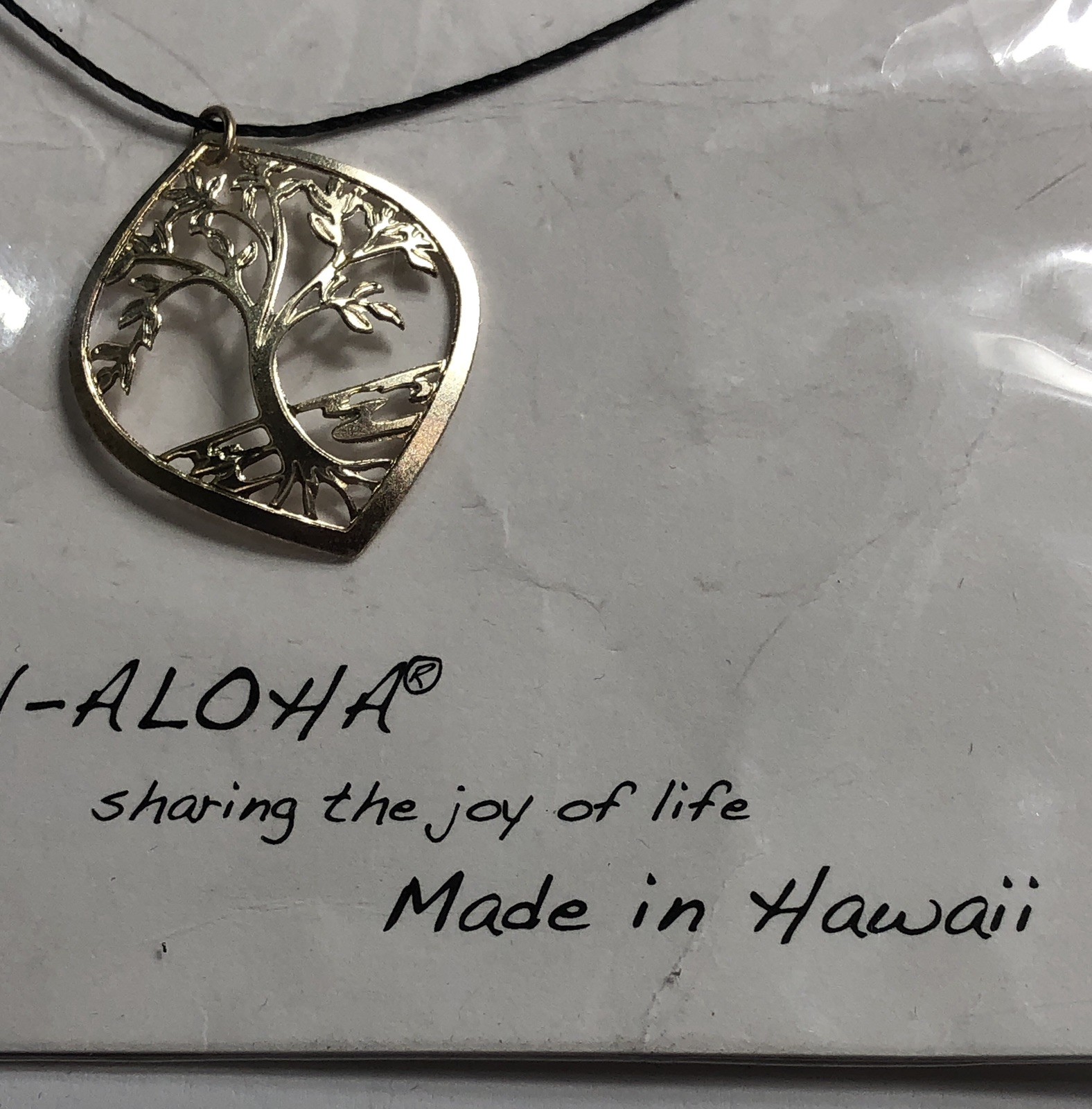 Leighton Lam Necklace Tree of Life Pendant Hawaii Liv-N-Aloha 17 inch – NEW