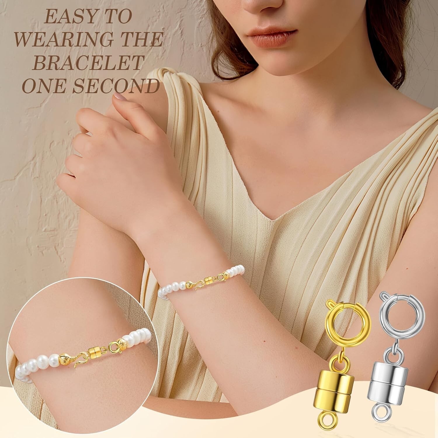 12/24Pcs Cylindrical Magnetic Clasps &Closures DIY Bracelet Necklace Jewelry UK